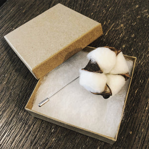 Cotton Bloom Lapel Pin